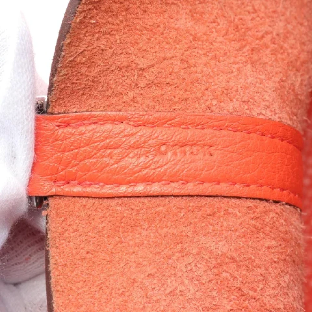 Hermès Vintage Pre-owned Leather handbags Orange Dames