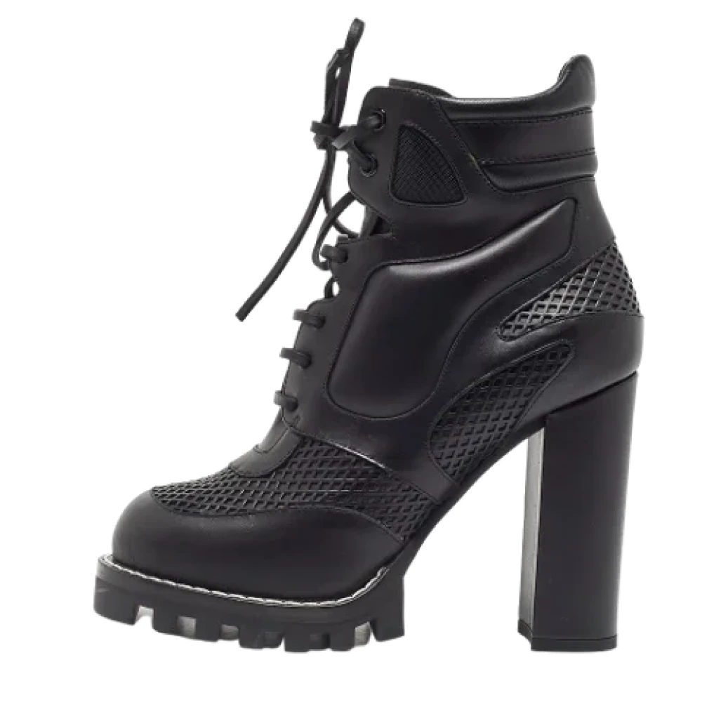 Louis Vuitton Vintage Pre-owned Leather boots Black Dames