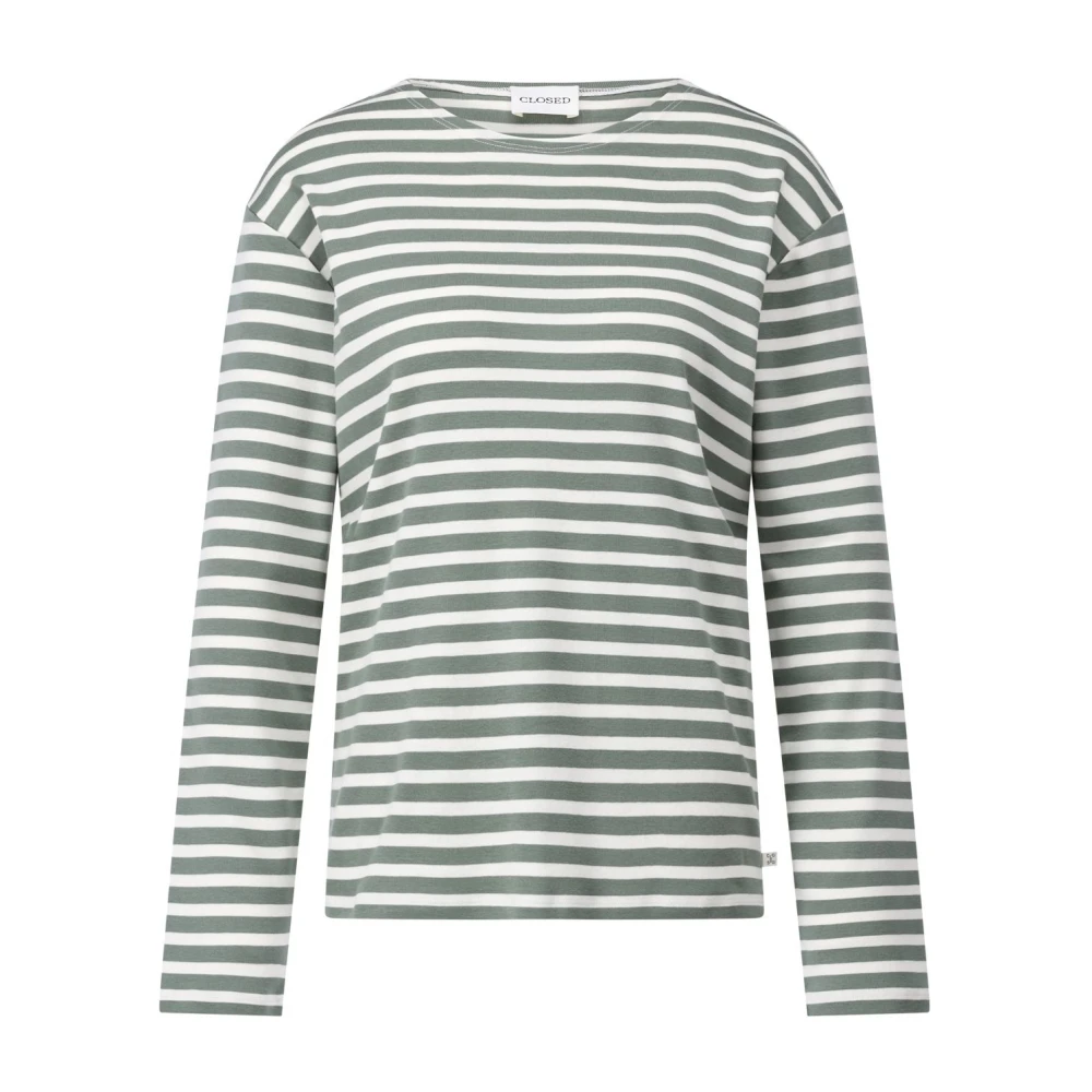 closed Gestreept shirt met lange mouwen Green Dames