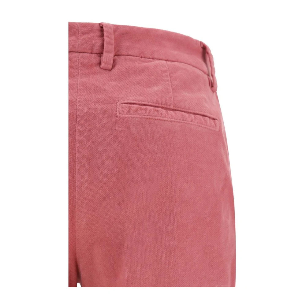 True Royal Velvet Design Katoenen Broek met Zakken Red Dames