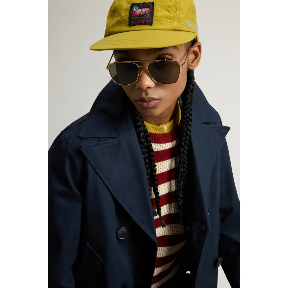 Woolrich Militaire Stijl Peacoat Blue Dames