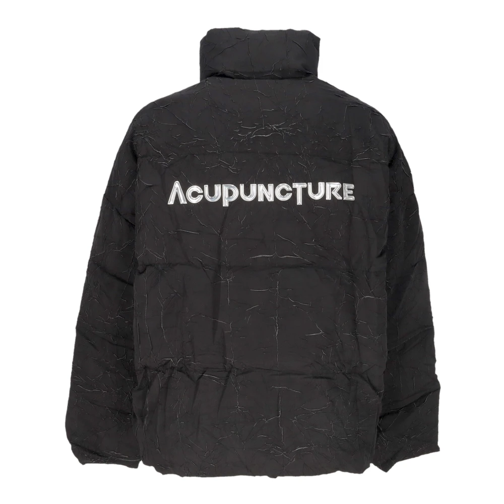 Acupuncture Zwarte donsjas met hoge kraag Black Heren