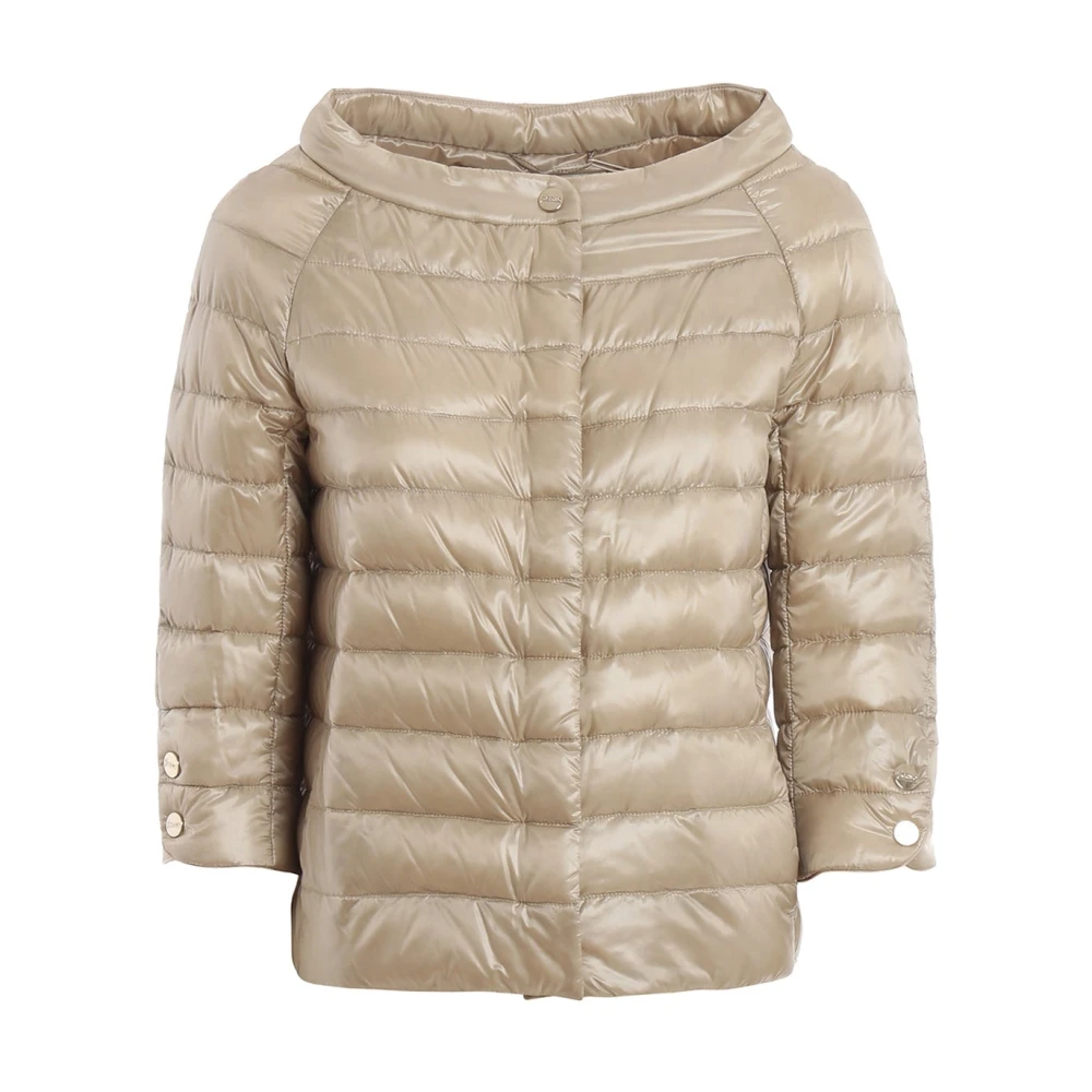 Herno Women's Beige Winter Jackets, 4XL, Lightweight Down Jacket