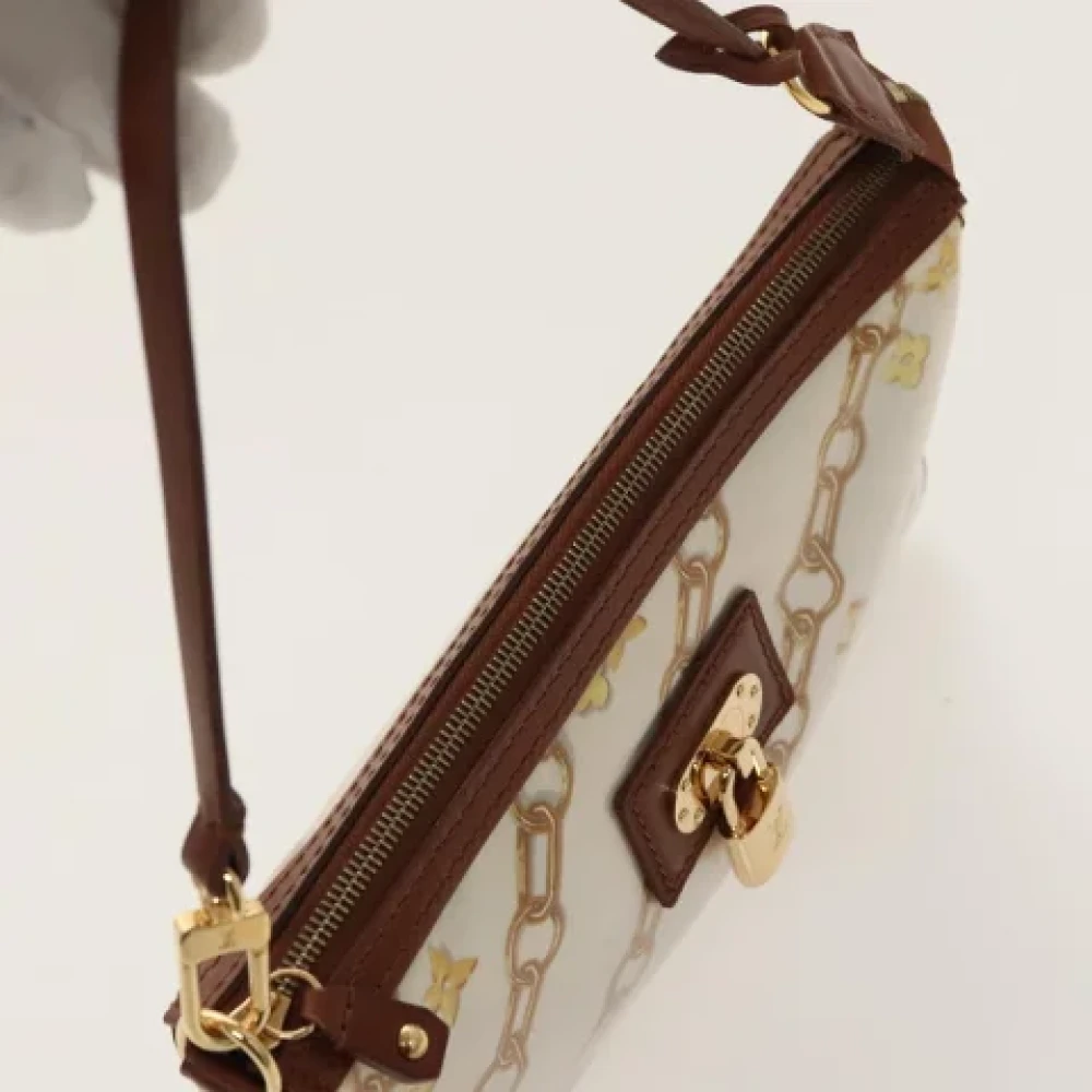 Louis Vuitton Vintage Pre-owned Leather clutches White Dames