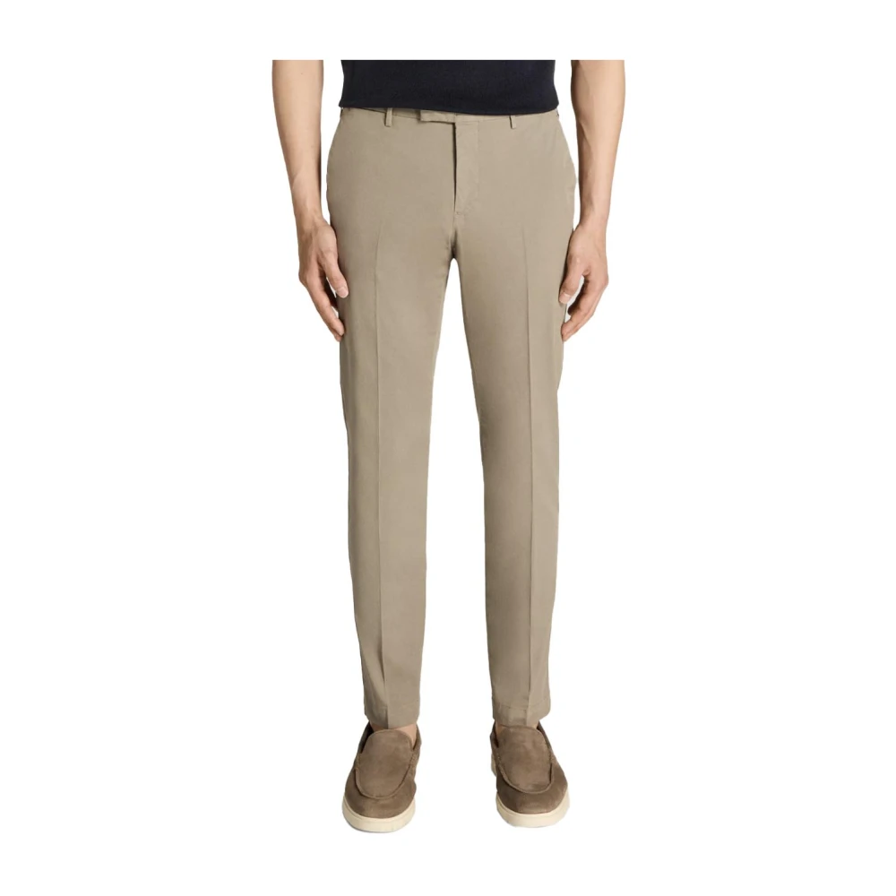 PT Torino Katoenen Heren Slim Fit Broek Gray Heren