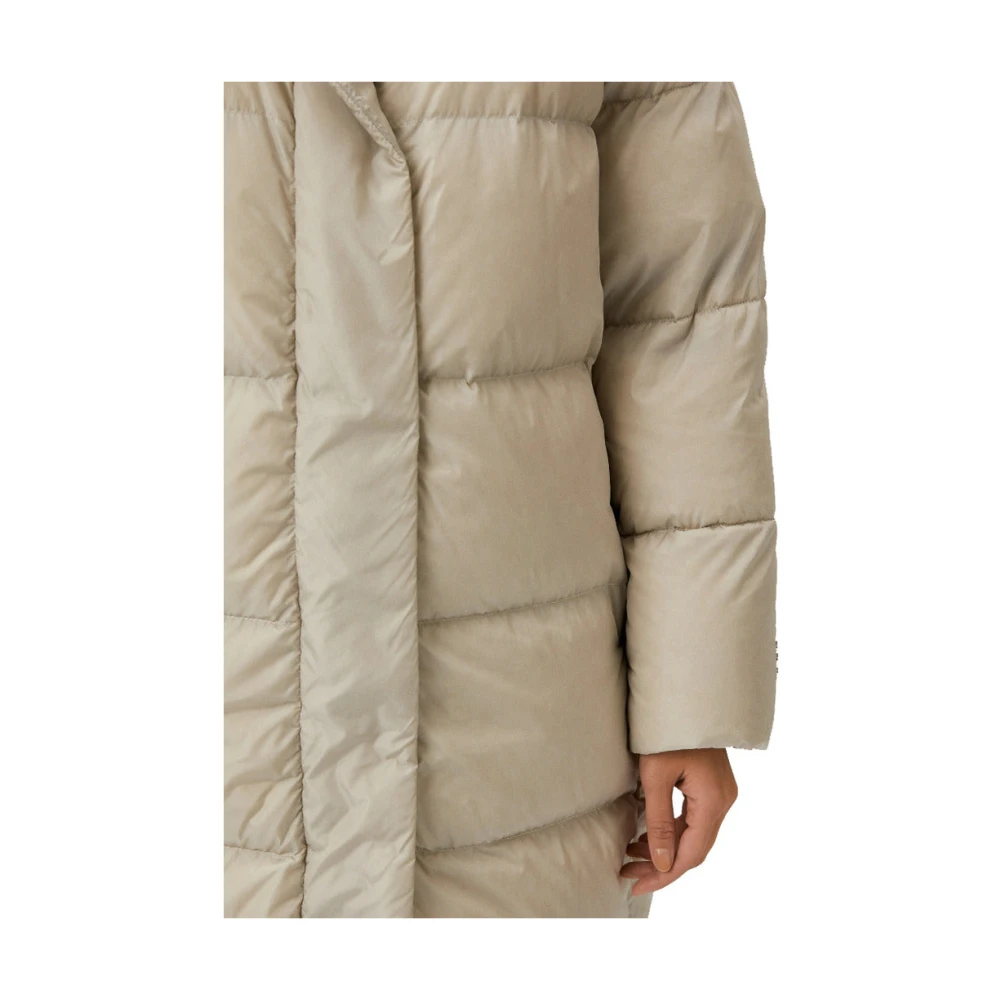add Lange Beige Technische Jas met Capuchon Beige Dames