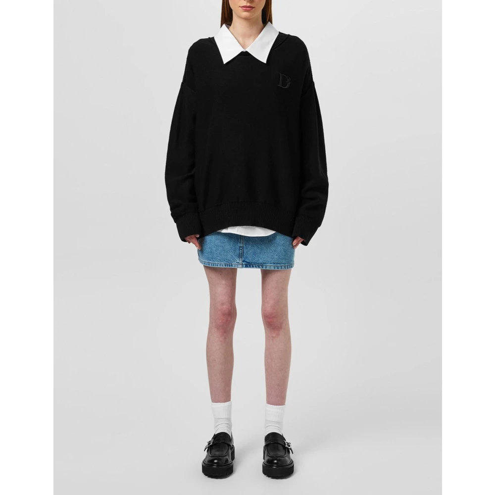 Dsquared2 Statement Logo Gebreide Trui Zwart Black Dames