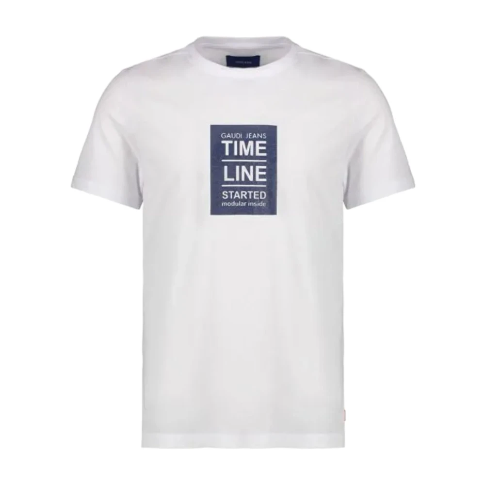 Gaudi Stijlvolle Heren Katoenen T-Shirts Collectie White Heren