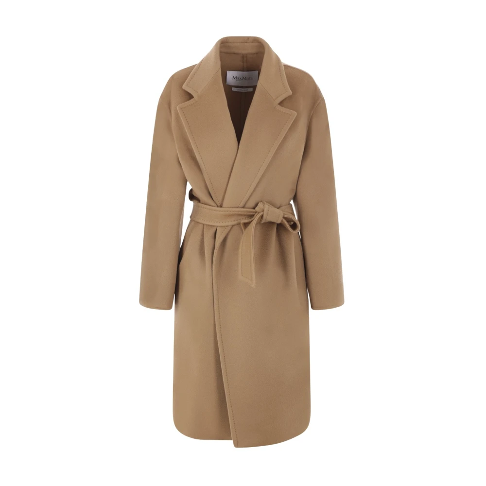 Max Mara Kasjmier Kameeljas Klassieke Stijl Brown Dames