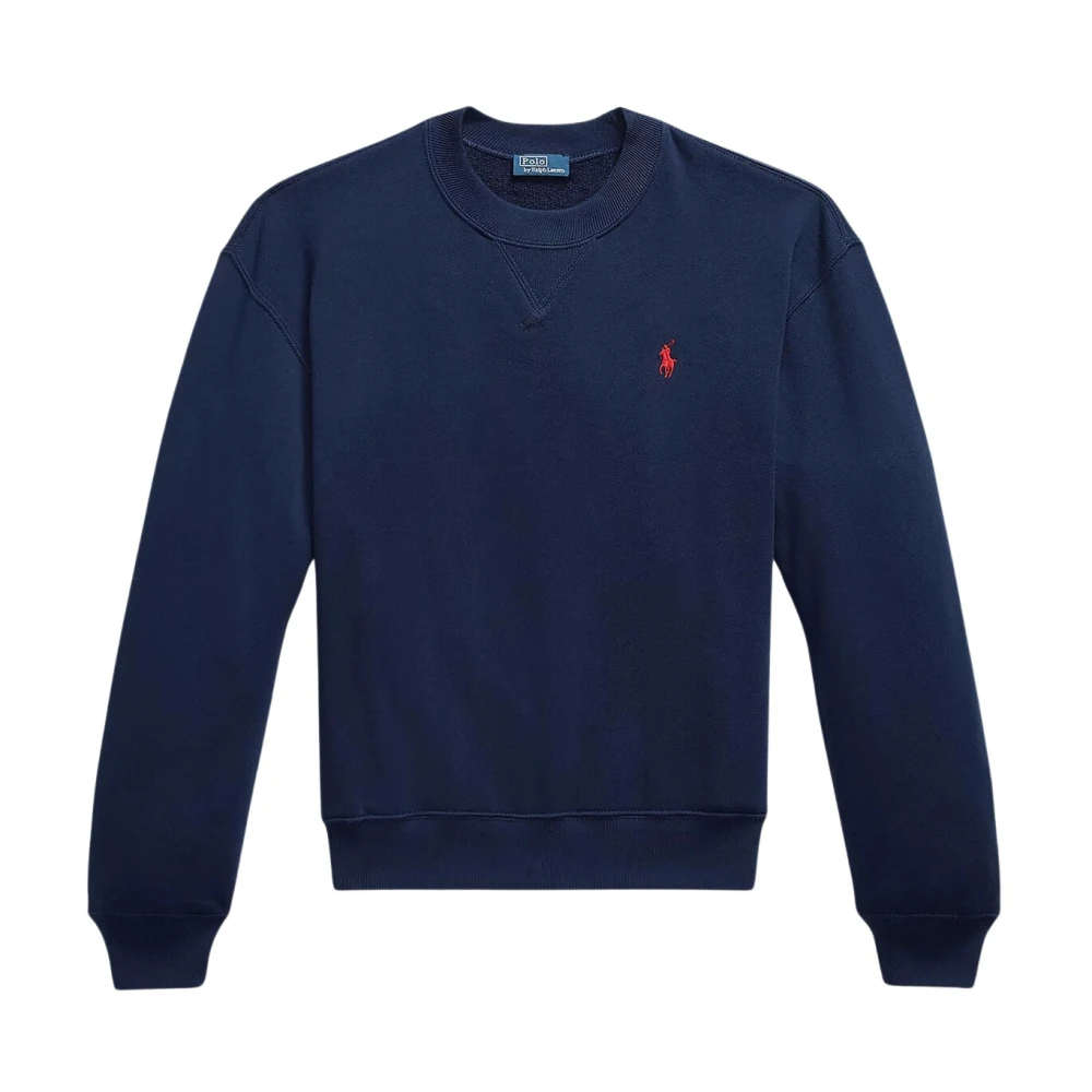 Polo Ralph Lauren Women's Blue Lightweight Crewneck Sweatshirt - Sweatshirts - L - Sweatshirts & Hoodies