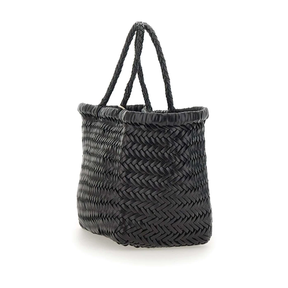 Dragon Diffusion Handgeweven Zwarte Chevron Handtas Black Dames