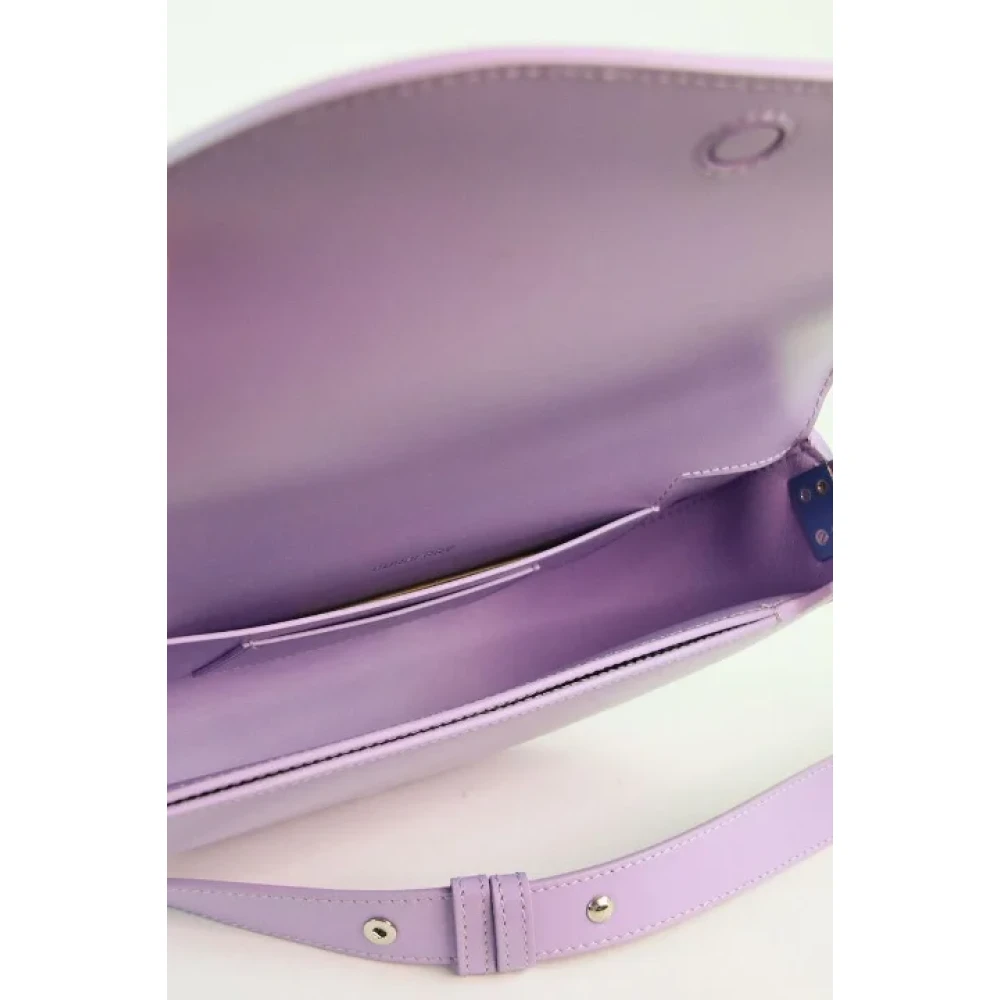 Burberry Vintage Pre-owned Leather shoulder-bags Purple Dames