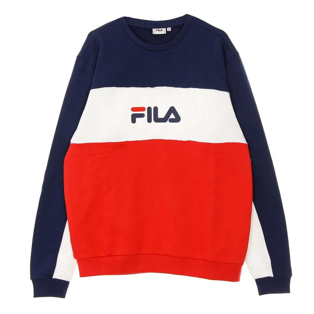Fila Men's Multicolor Lightweight Crewneck Sweatshirt Blocked Crew