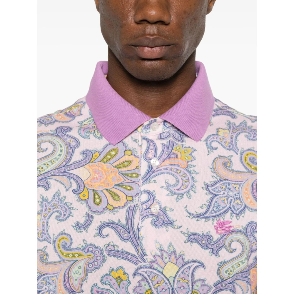 ETRO Kasjmier motief poloshirt Multicolor Heren