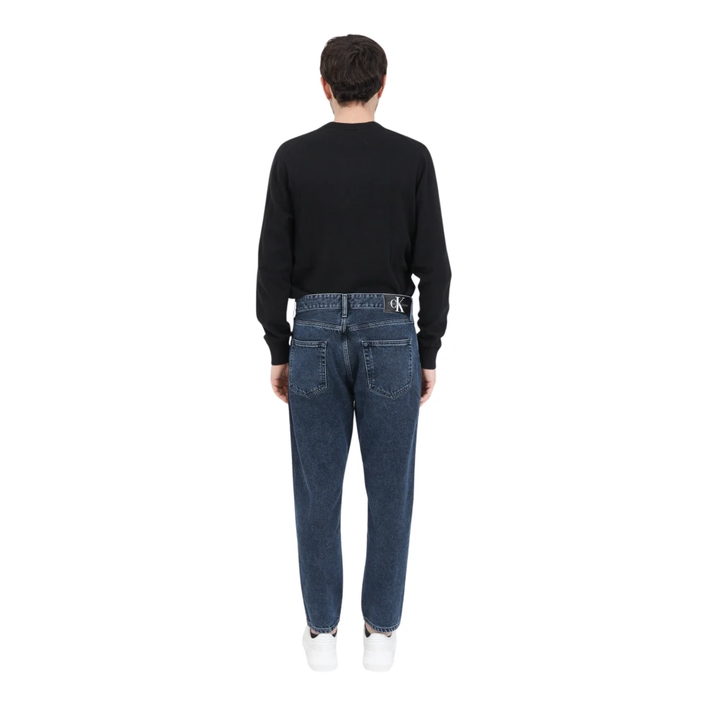 Calvin Klein Jeans Donkere denim jeans met relaxte pasvorm voor heren Blue Heren