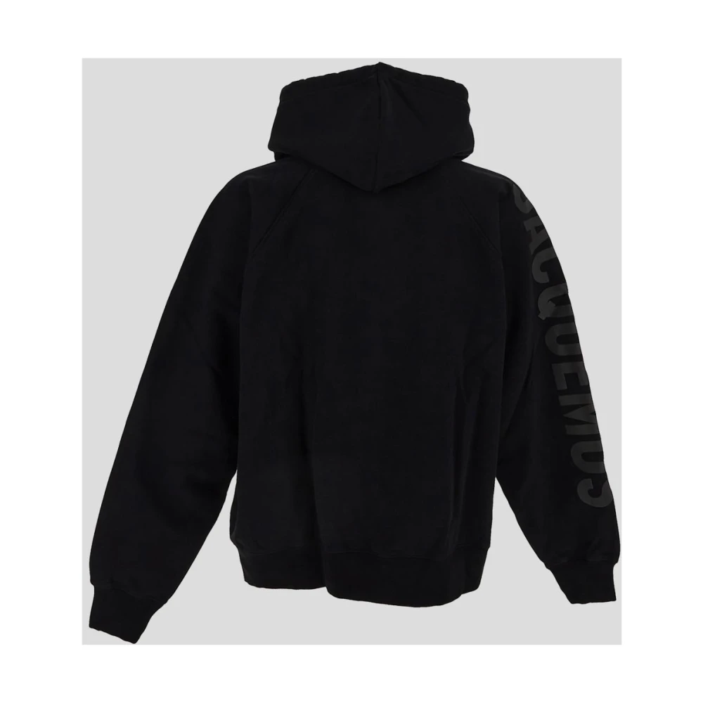 Jacquemus Katoenen Typo Hoodie Black Heren
