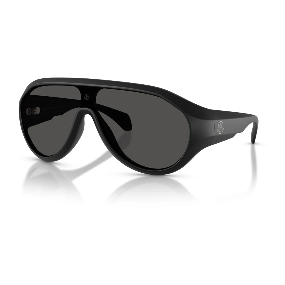 Moncler Unisex Grey Me8009u Bombolle 500687 Sunglasses Injected Black Round Normal - Image 2