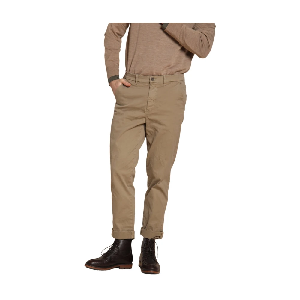 Mason's Men's Green Chinos, S, Relaxed Fit Chino Trousers In Khaki