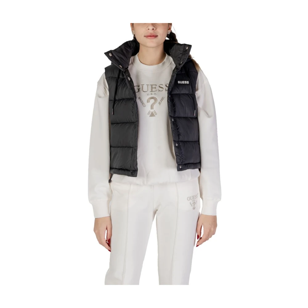 Guess Zwarte Polyester Jas & Mantel Black Dames