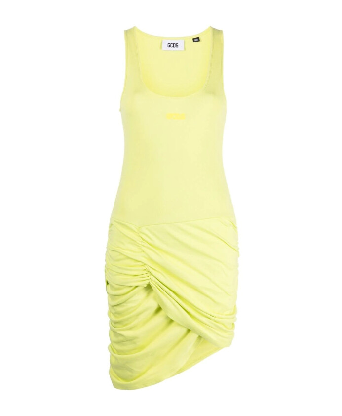 robe-mini-decontractee-en-coton-vert