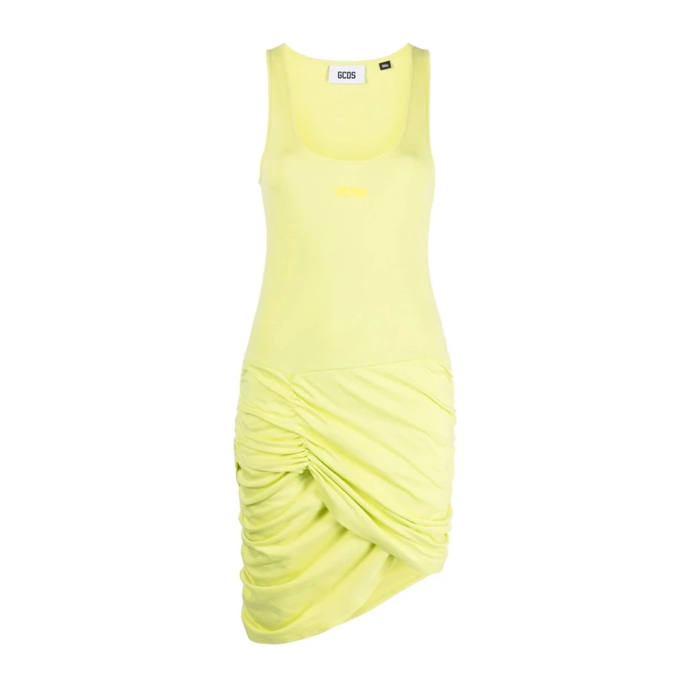 Gcds Green Party Dresses, Female, Xs, Cotton Casual Mini Dress
