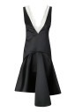 robe-courte-a-ourlet-drape-et-col-en-v