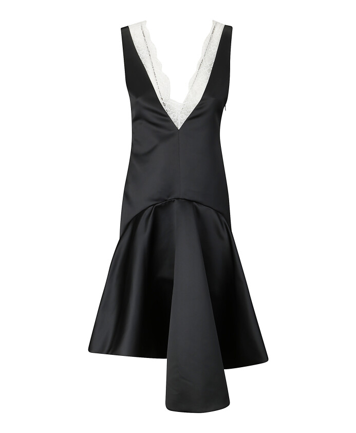 robe-courte-a-ourlet-drape-et-col-en-v