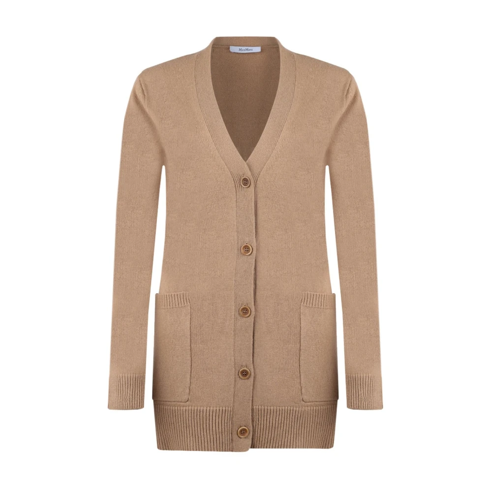 Max Mara Kameelwol-kasjmier trui met paillettenmotief Brown Dames