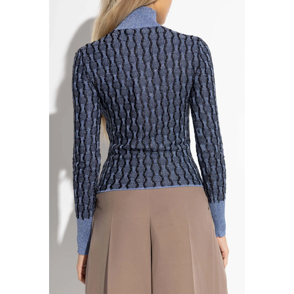 Lanvin Trui met lurex draad Blue Dames