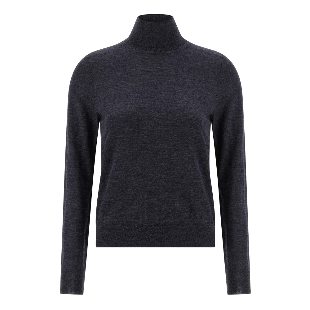 Maison Margiela Women's Blue Wool Turtleneck Jumper - Turtlenecks - S - Knitwear