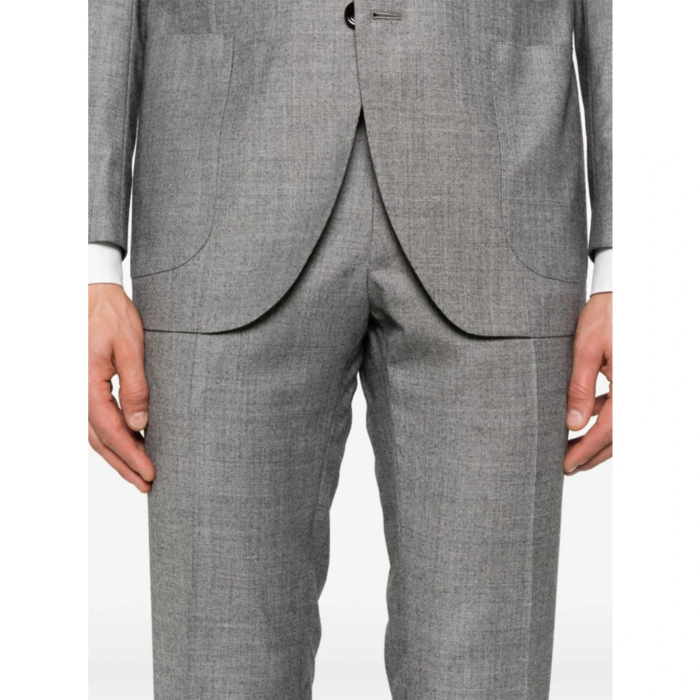 Kiton Grijze Wollen Blazer en Broek Set Gray Heren