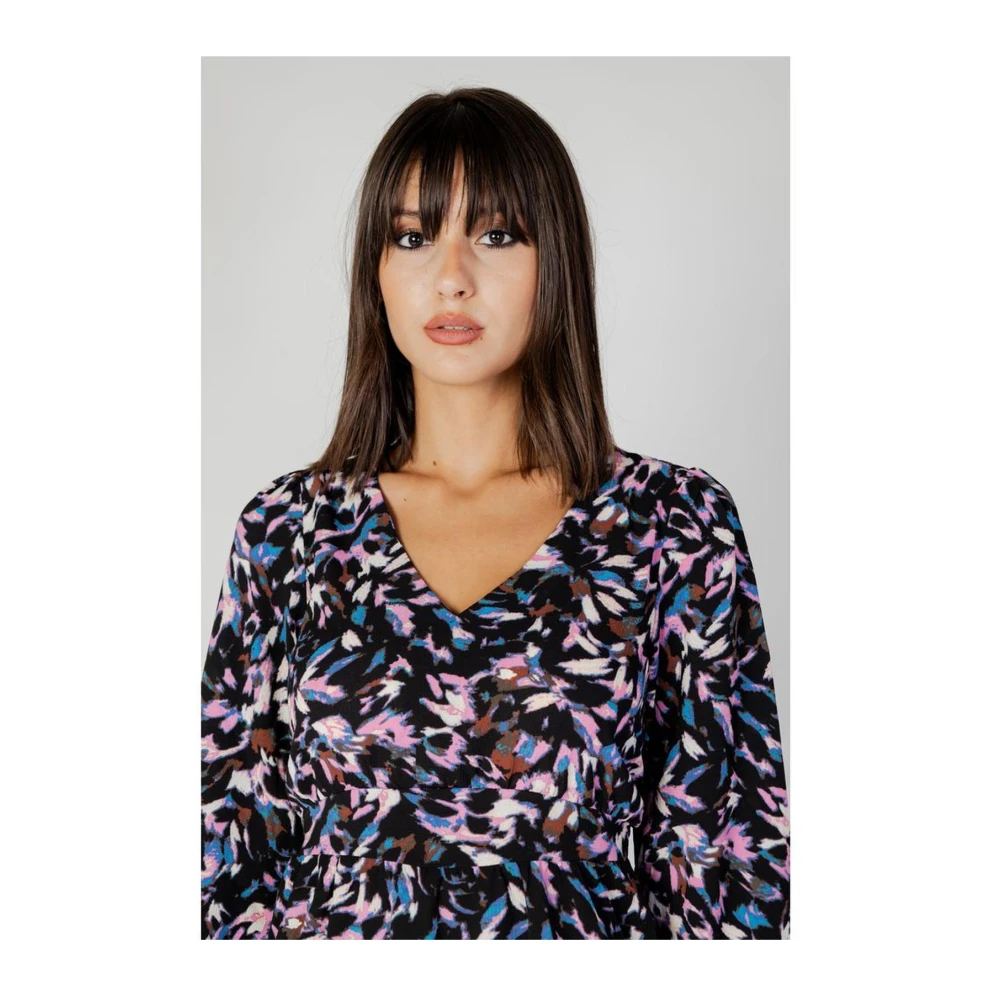 Only Roze Polyester Midi Jurk Collectie Multicolor Dames