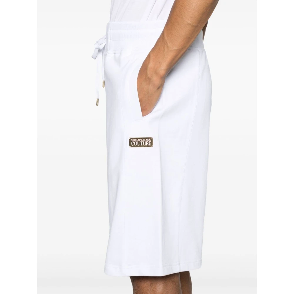 Versace Jeans Couture Witte en Gouden Shorts White Heren