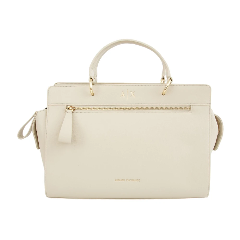 Armani Exchange Women's Beige Handbags, One Size, Top Handles