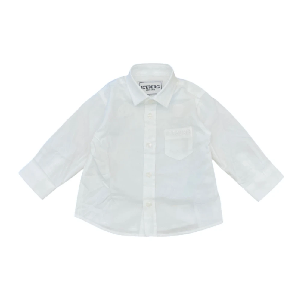 Iceberg Boys White Kids Shirts, 6 M, Camicie Cotone