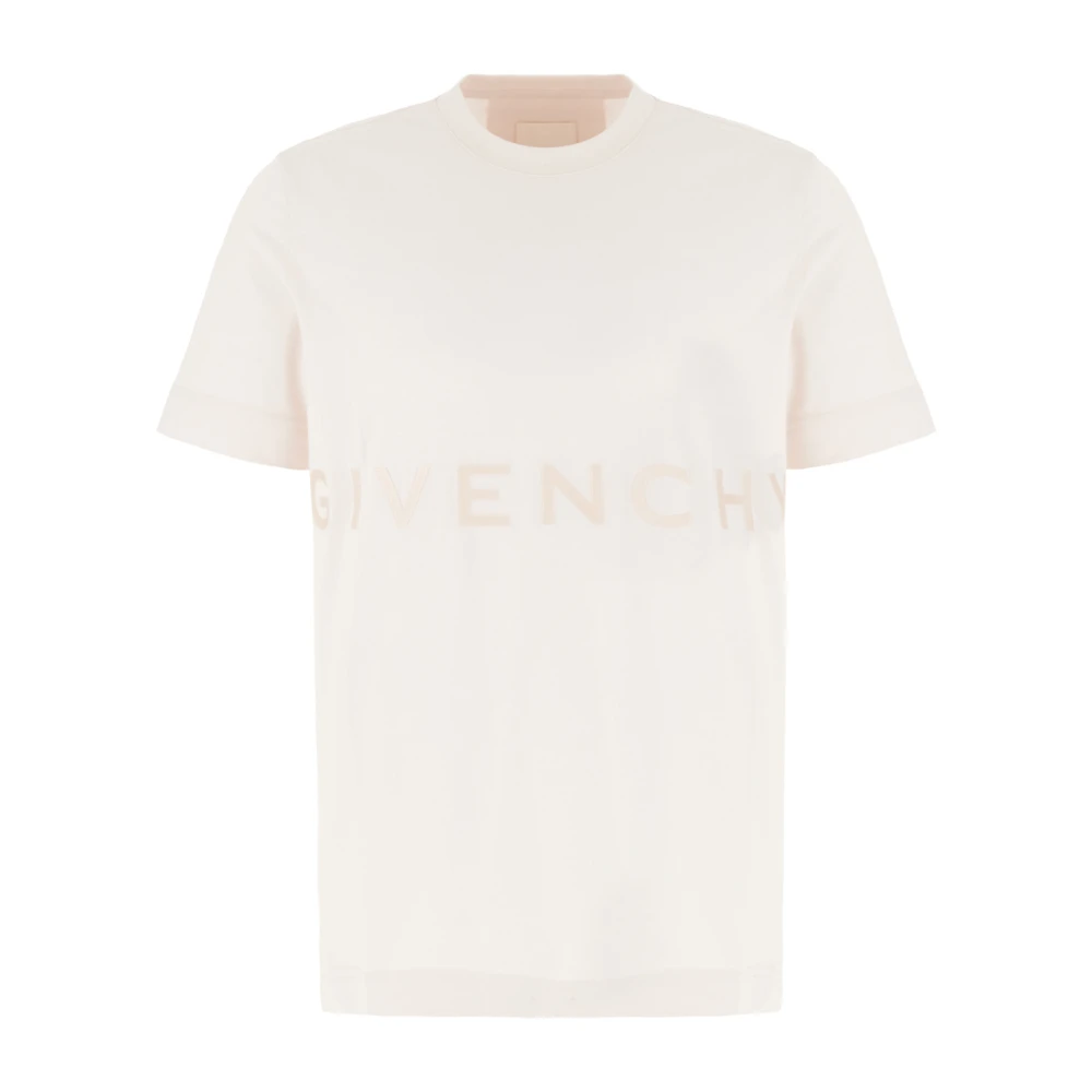 Givenchy 4G Geborduurd T-shirt met ronde hals Pink Heren