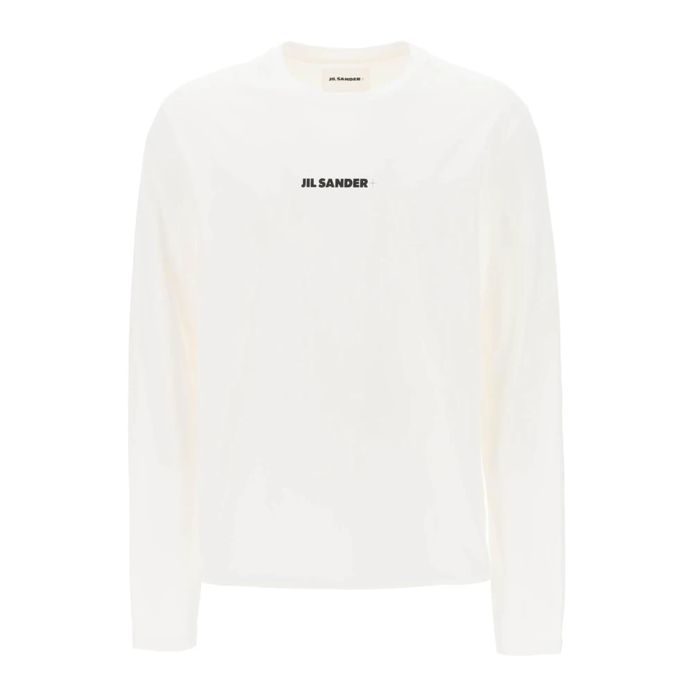 Jil Sander Men's White Relaxed Fit Long Sleeve T-Shirt - Sweatshirts - L- Sweatshirts & Hoodies