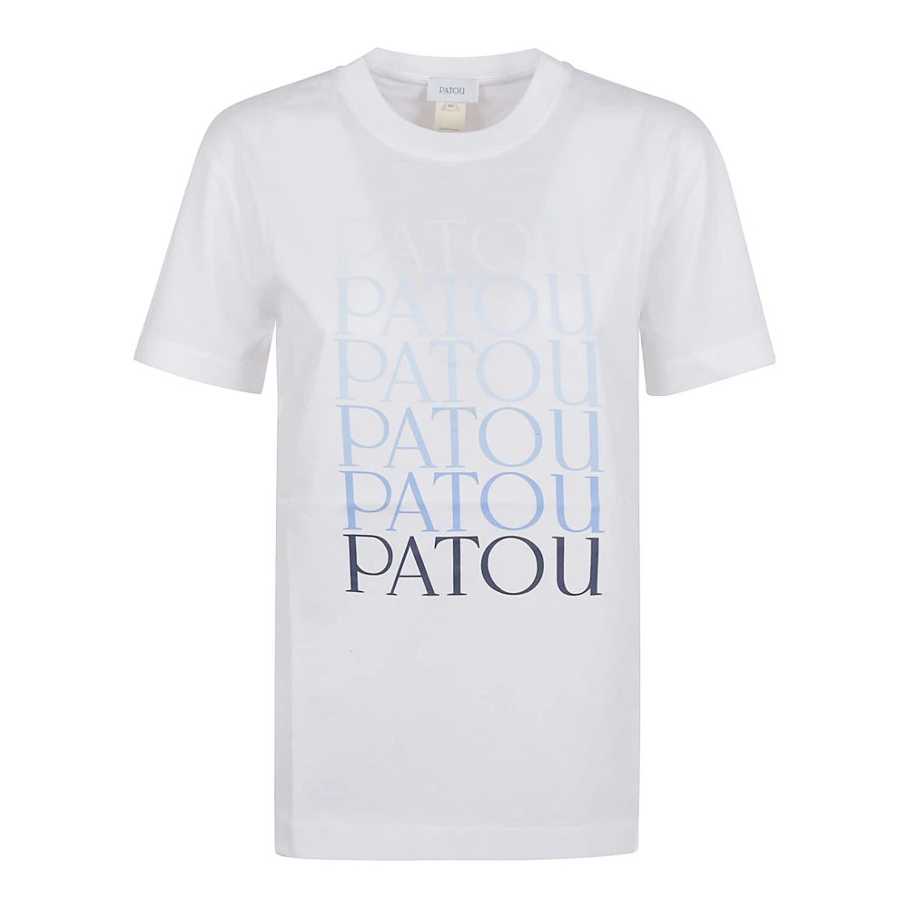 Patou Women's White T-Shirts, Xs, Cotton T-Shirt For