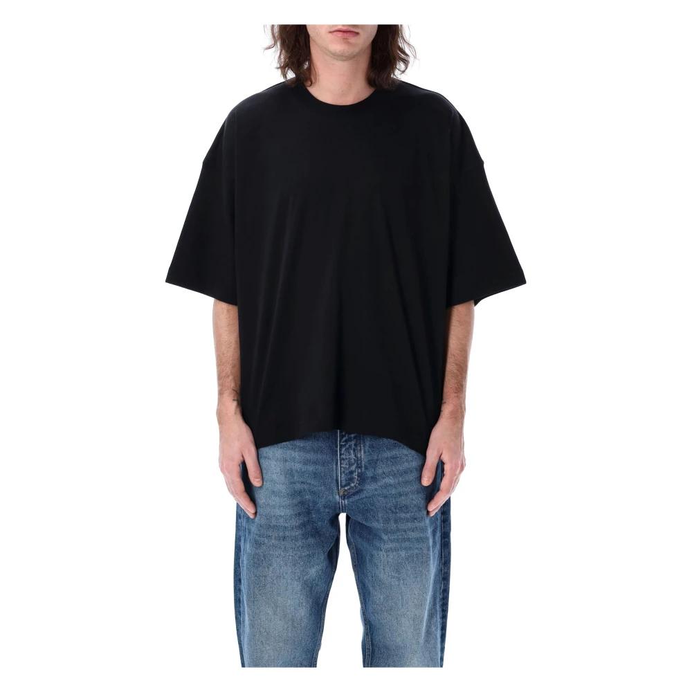 Studio Nicholson Zwart T-shirt met Oversized Pasvorm Black Heren