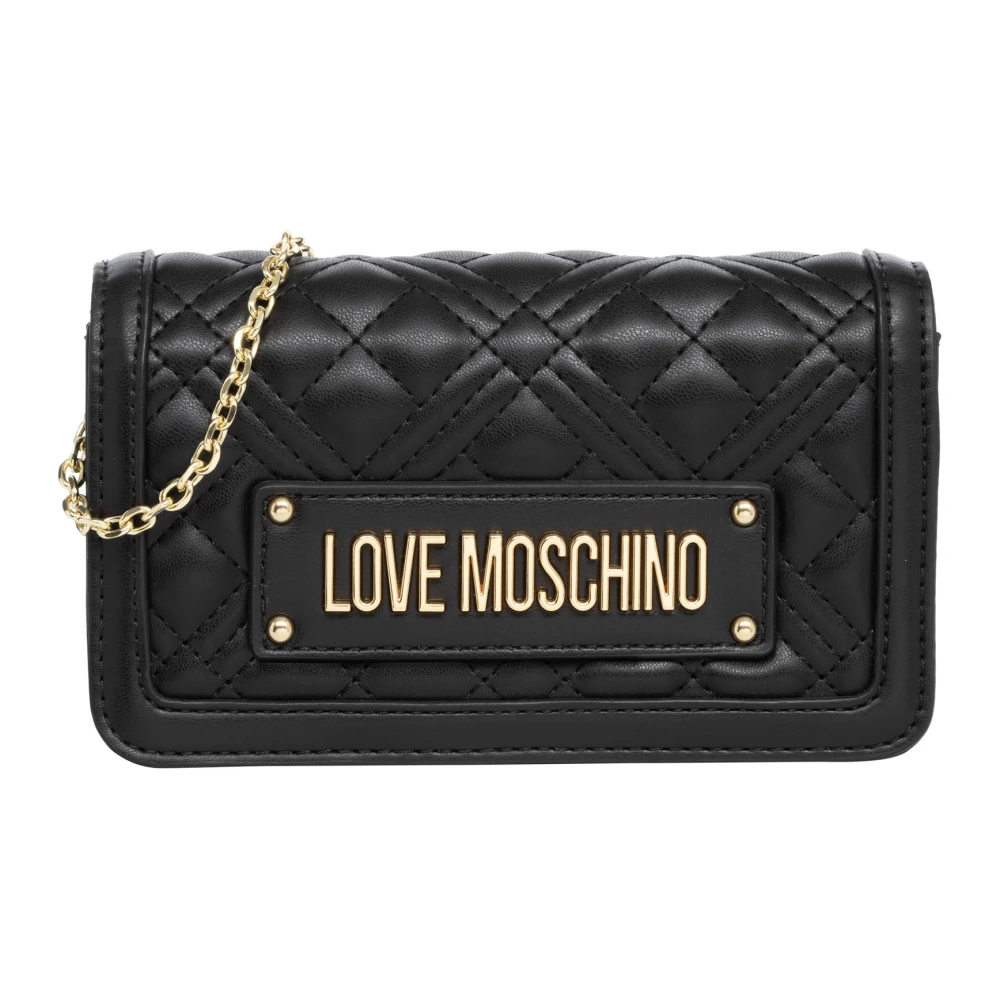 Love Moschino Stilig Magnetlås Enkel Plånbok Black, Dam