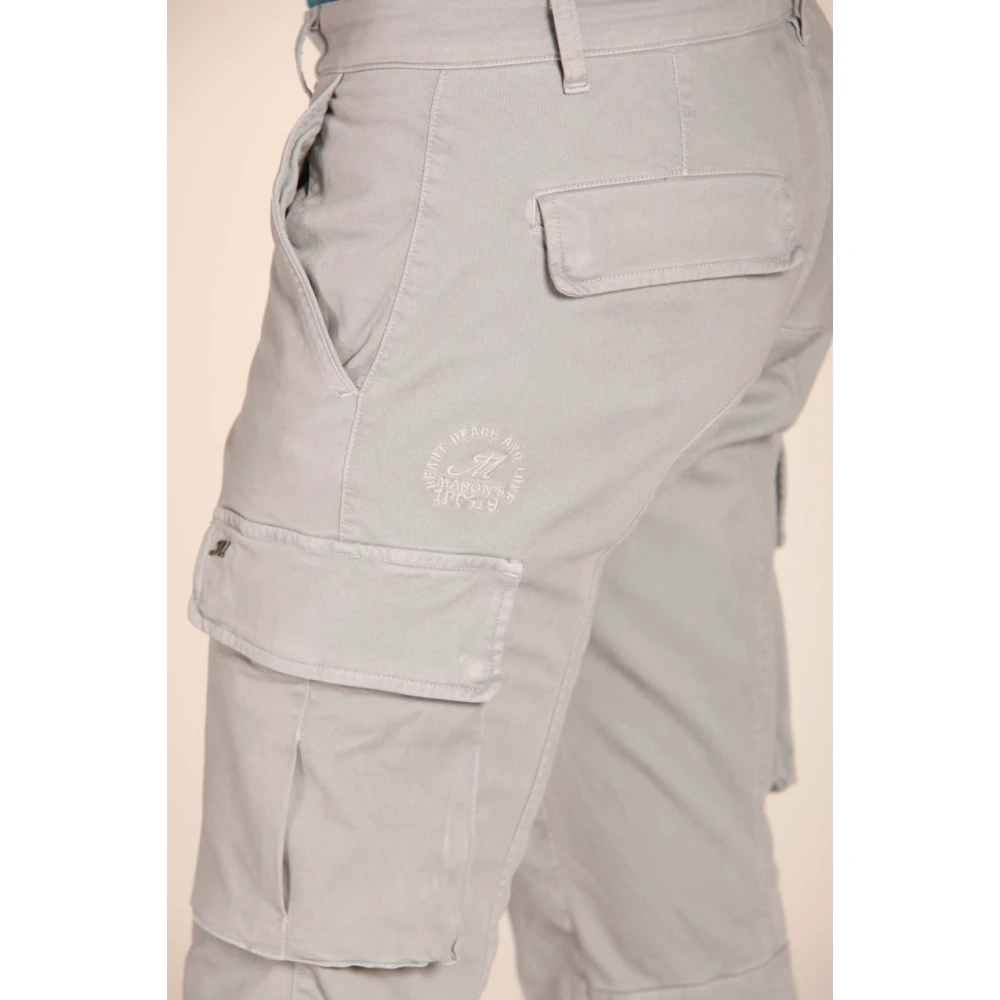 Mason's Extra Slim Fit Cargo Broek Gray Heren