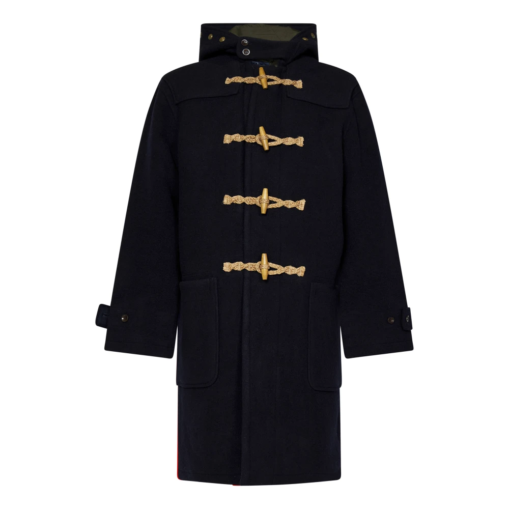 Polo Ralph Lauren Blauwe Wollen Duffle Jas Aw24 Blue Heren