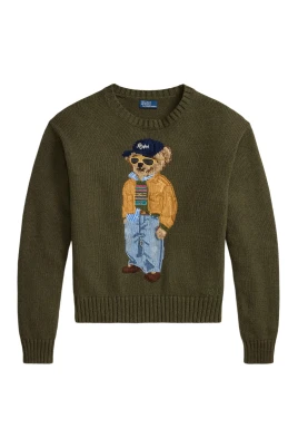 Bear Cotton Crewneck Sweater