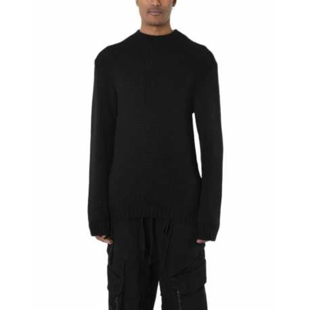 La Haine Inside Us Zwarte Geribbelde Trui Lm279 Black Heren