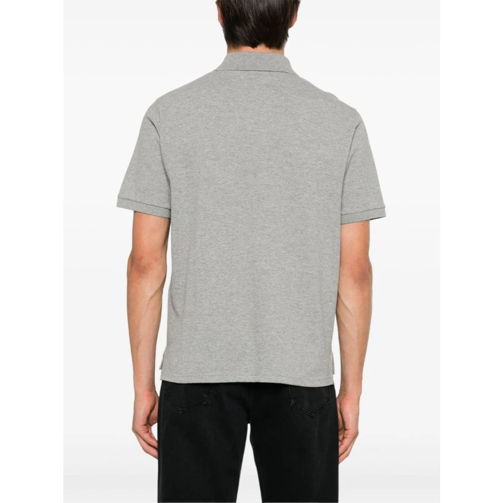 Saint Laurent Piqué polo shirt van katoenmix Gray Heren