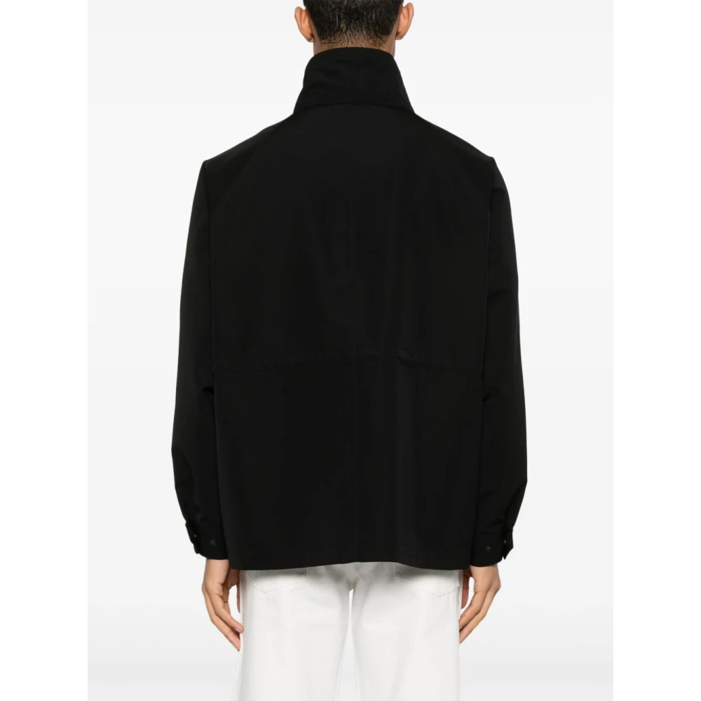 Auralee Zwarte Jassen met Uitgesneden Details Black Heren