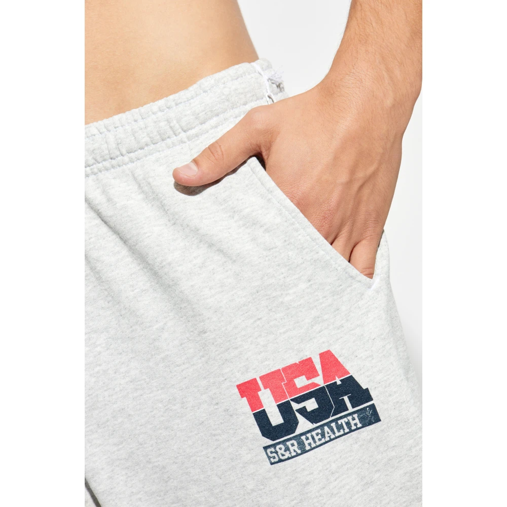 Sporty & Rich Sweatpants met logo Gray Unisex