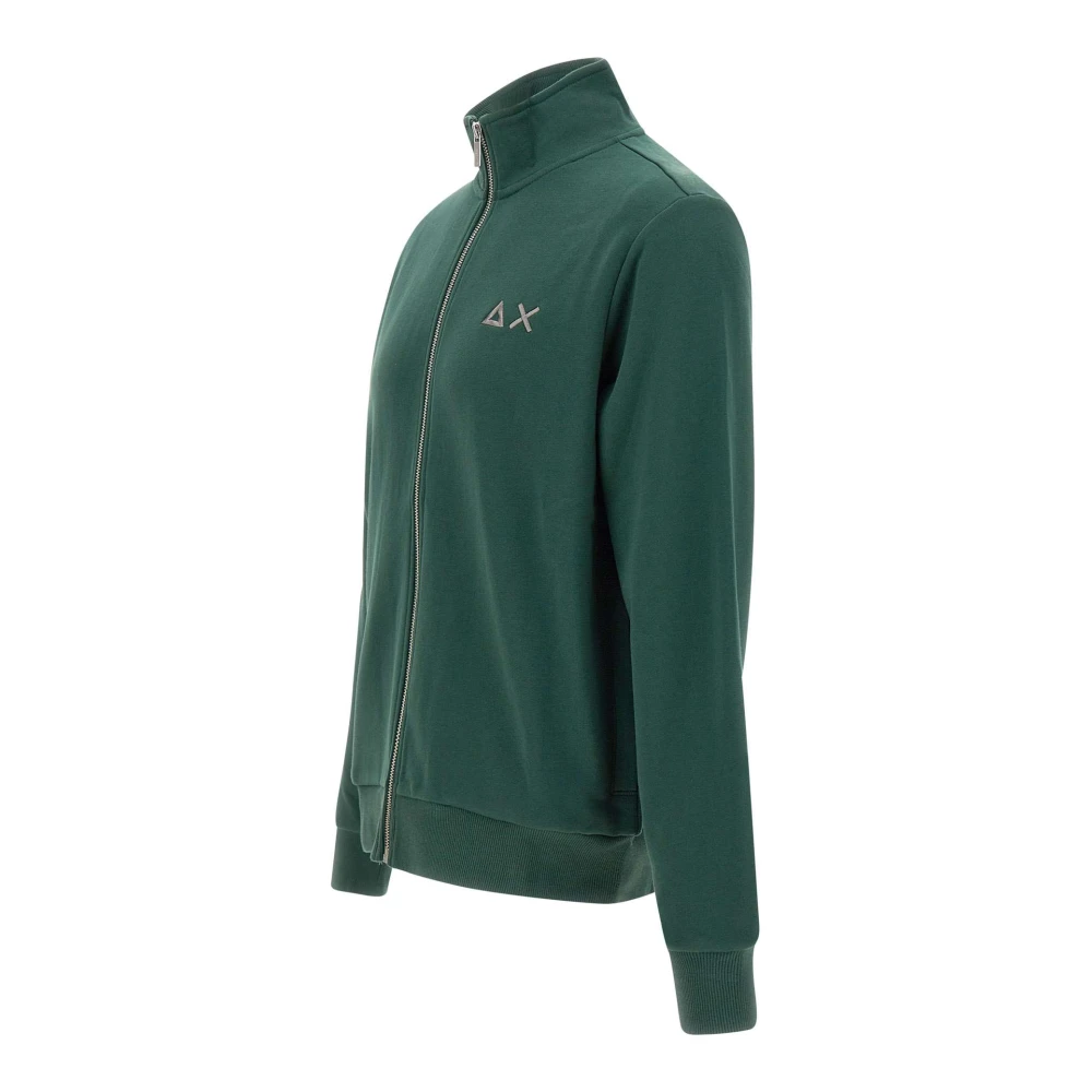 Sun68 Bosgroene Katoenen Sweatshirt met Rits Green Heren