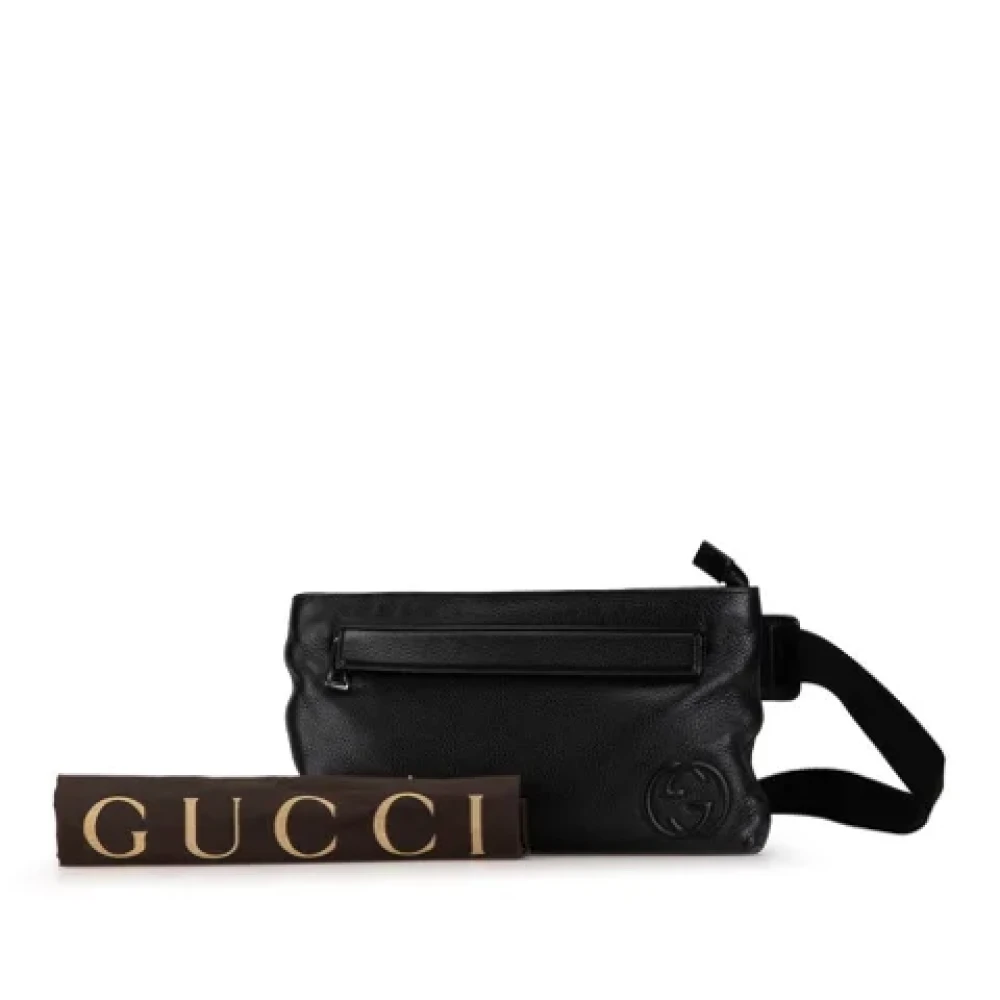 Gucci Vintage Pre-owned Leather crossbody-bags Black Dames