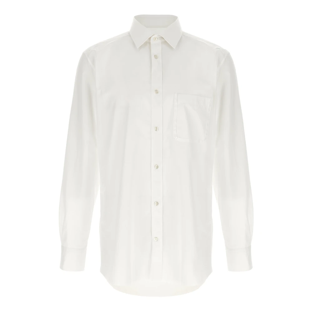 Maison Margiela Men's White Casual Shirts, L, Pocket Shirt
